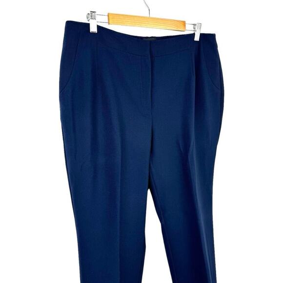 Chico’s So Slimming Manhattan Trousers Navy Straight Leg Dress Pants Size 14 - Picture 3 of 16